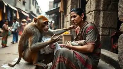 बंदर ने अचानक मां की गोद से छीनकर नवजात को कुएं में फेंका, फिर हुआ ये अद्भभुत चमत्कार…