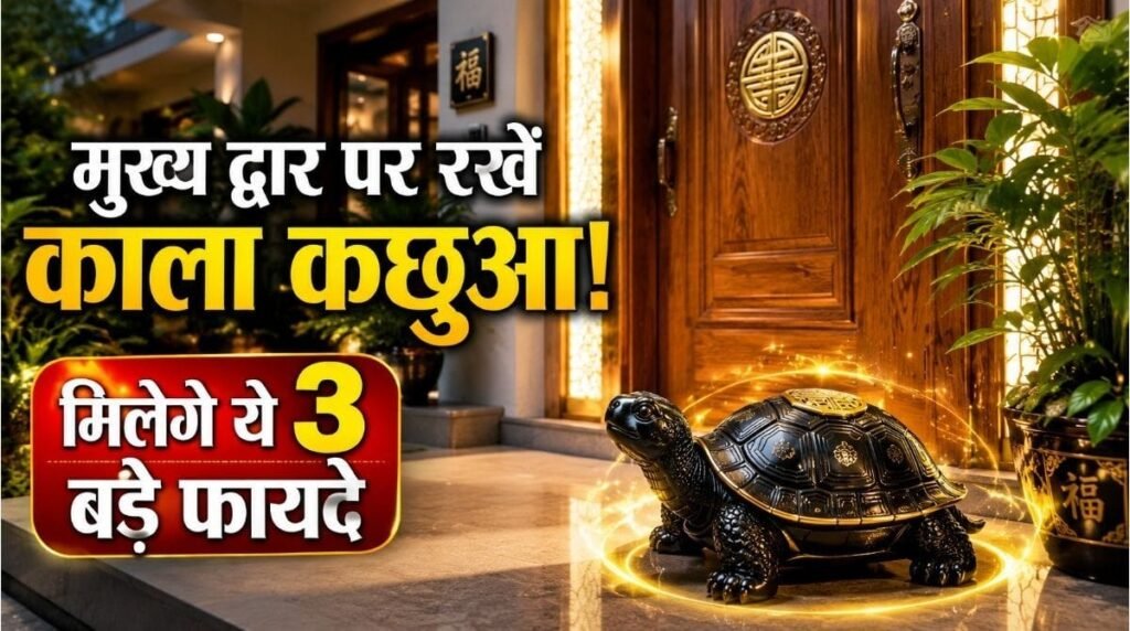 मुख्य द्वार पर ‘काला कछुआ’ रखने के ये 3 बड़े फायदे, जानें सही दिशा…