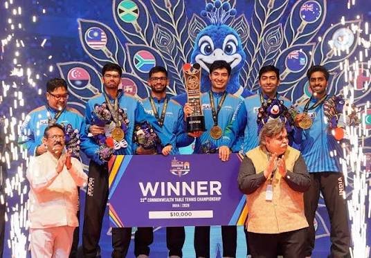 कॉमनवेल्थ टेबल टेनिस चैम्पियनशिप 2026 में भारत का डबल गोल्ड, पुरुष और महिला दोनों टीमों ने जीता खिताब…
