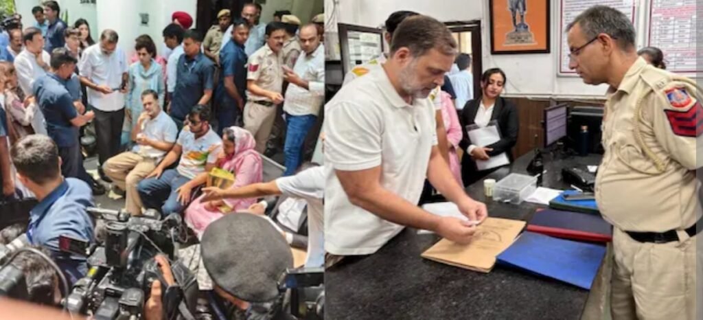 पैलेट गन से घायल छात्र को लेकर थाने पहुंचे राहुल गांधी, FIR की मांग को लेकर धरने पर बैठे…