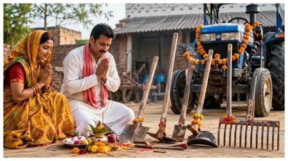 आखिर क्यों मनाते हैं छत्तीसगढ़ का पहला तिहार जानें हरेली पर औजार पूजन, नीम पत्ती, गेड़ी और बुरी नजर से सुरक्षा का रहस्य
