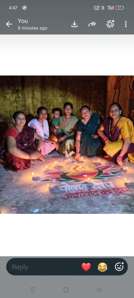 “प्रधानमंत्री के जन्मदिन पर दीपों की रोशनी में पोषण का संकल्प प्रियतमा थांधी के नेतृत्व में आशीर्वाद से रोशन हुआ लालघाट