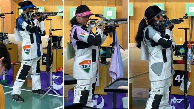 भारतीय निशानेबाजों ने रचा इतिहास, 10 मीटर एयर राइफल टीम इवेंट में जीता सिल्वर…