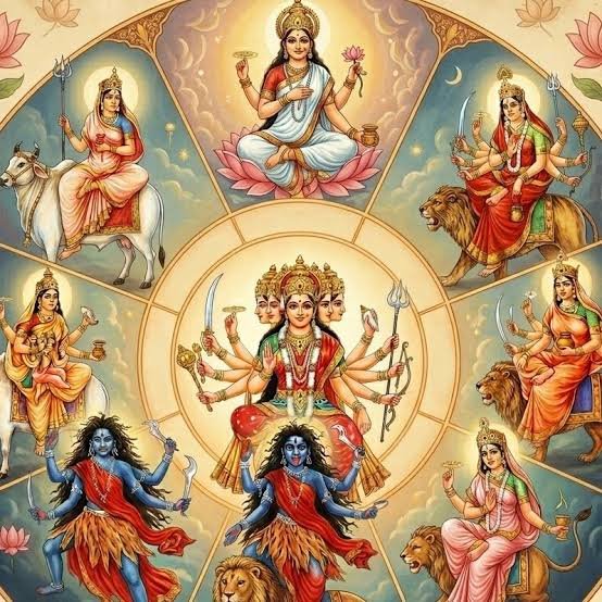 नवदुर्गा के 9 रूपों में ऐसे दिखती हैं महाकाली, महालक्ष्मी और महासरस्वती की शक्तियां…