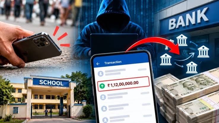 मोबाइल गुम होते ही 1.12 करोड़ का ट्रांजेक्शन, स्कूल के खाते का साइबर ठगी में इस्तेमाल…